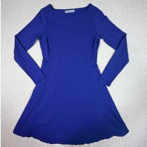 Athleta Women Small Blue Cozy Up Long Sleeve Athleisure Dress 152571 Casual